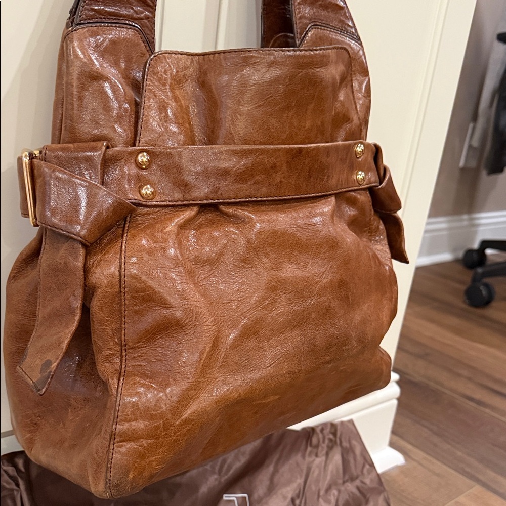 Kooba Brown Leather Shoulder Bag - Picture 2 of 7